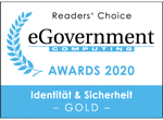 Auszeichnung Gold beim eGovernment Computing Readers' Choice Award 2020 in der Kategorie Identitaet und Sicherheit