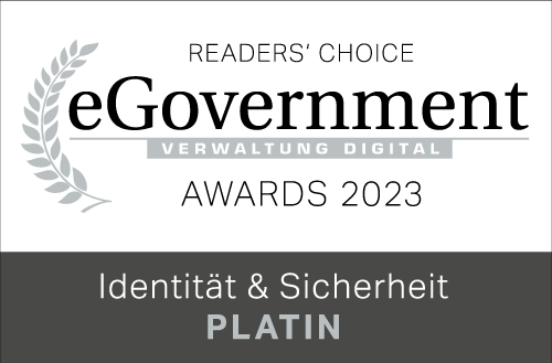 eGovernment Awards 2023 Identität und Sicherheit Platin