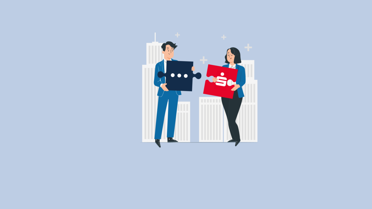 Illustration der Zusammenarbeit von Governikus und Sparkasse